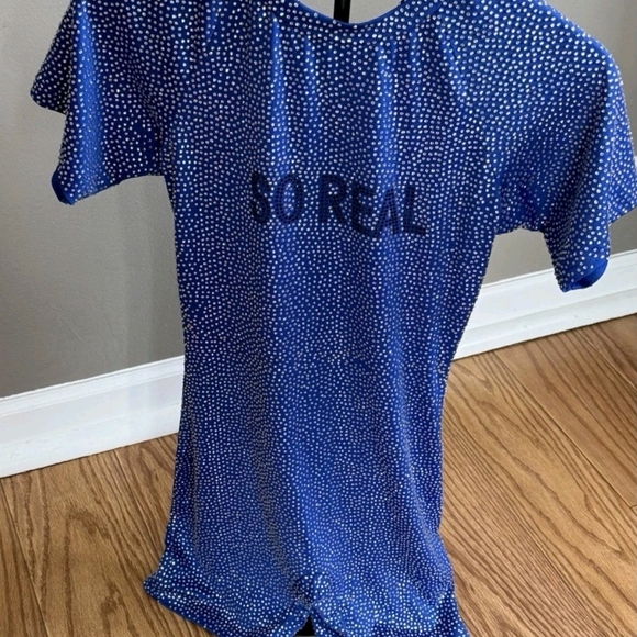 GSUWOO BLUE SPARKLY ONE PIECE SOREAL Women’s Size Small - Picture 2 of 7